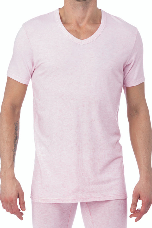 WOOD Pink Heather V-Neck Undershirt