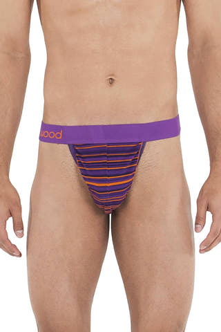 WOOD Purple Stripe Thong