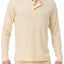 WOOD Straw Yellow Long Sleeve Henley