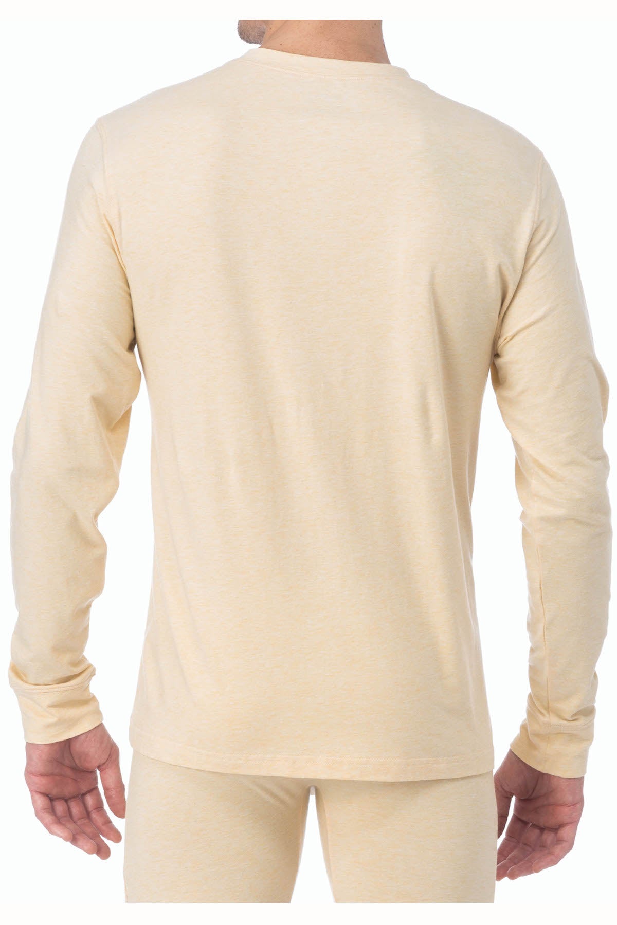 WOOD Straw Yellow Long Sleeve Henley