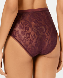 Wacoal Awareness Lace High-cut Brief Underwear 871101 Wine Tasting thumbnail 2