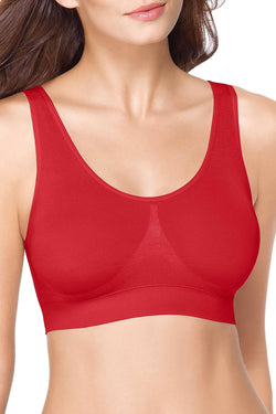 Wacoal B.smooth Wireless Padded Bralette in Rio Red thumbnail 1
