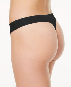 Wacoal Beyond Naked Ribbed Clean-cut Thong 879259 Black thumbnail 2