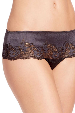 Wacoal Black/Graphite Lace Affair Tanga-Thong thumbnail 2