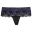 Wacoal Black/Graphite Lace Affair Tanga-Thong