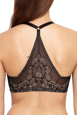 Wacoal Black Take The Plunge Wireless Racerback Front Closure Bralette