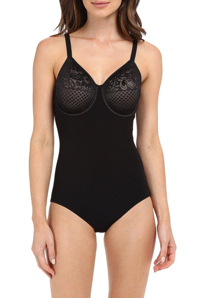 Wacoal Black Visual Effects Firm Control Jacquard Body Briefer Bodysuit