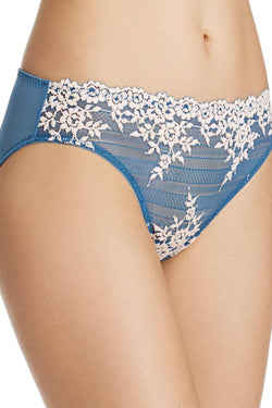 Wacoal Blue-Ashes/Soft-Pink Embrace-Lace Bikini Brief thumbnail 1