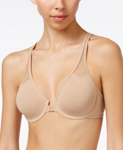 Wacoal Body By Racerback Underwire Front Close Bra 65124 White thumbnail 1