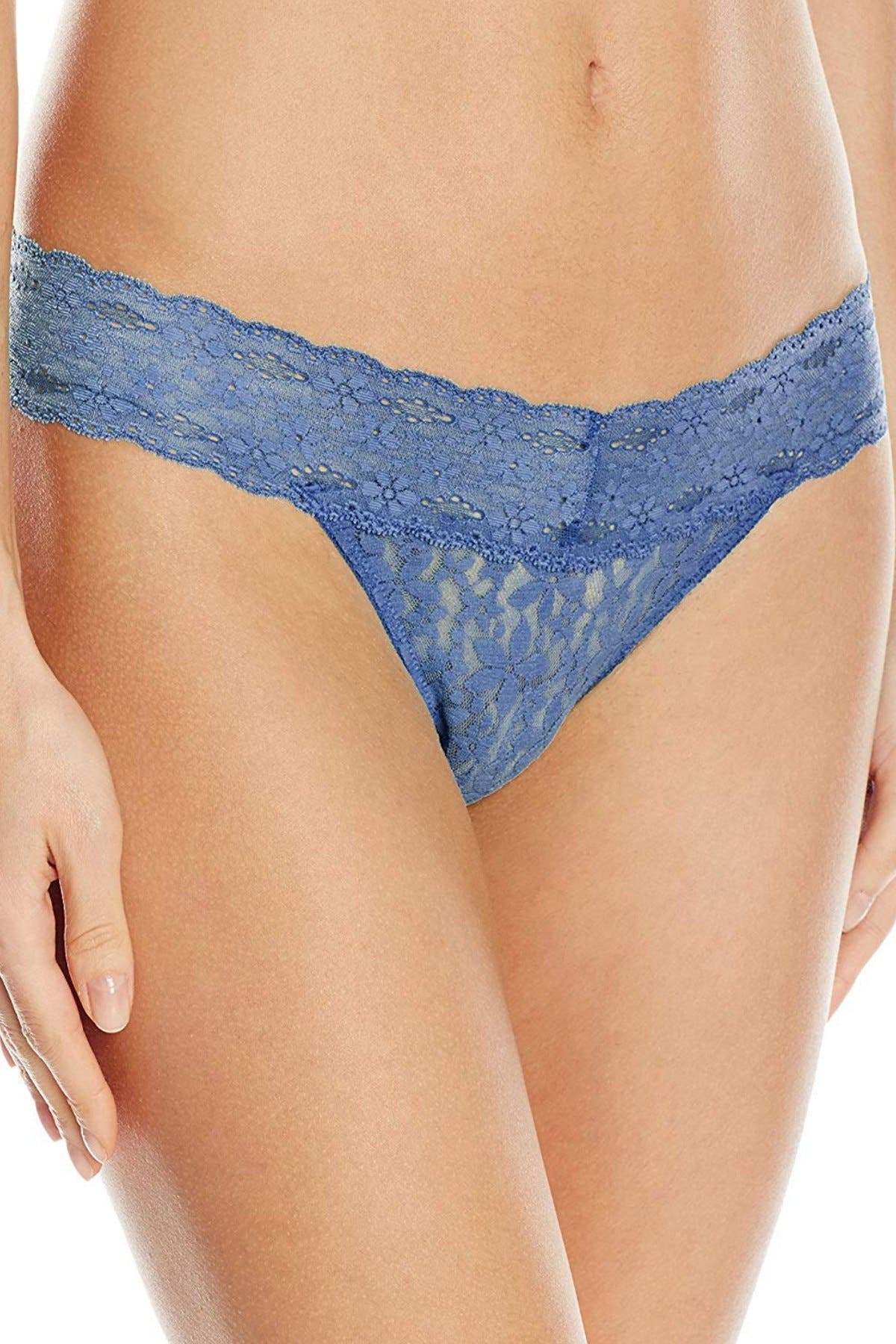 Wacoal Grey/Blue Halo Lace Thong