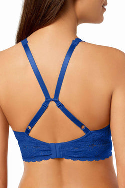 Wacoal Halo Lace Convertible Soft Cup Bralette in Dazzling Blue thumbnail 2