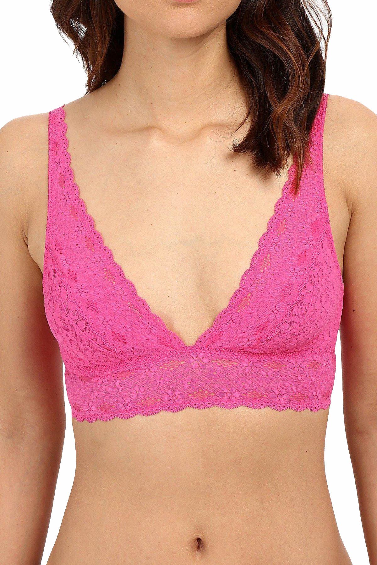Wacoal Halo Lace Convertible Soft Cup Bralette in Fuchsia