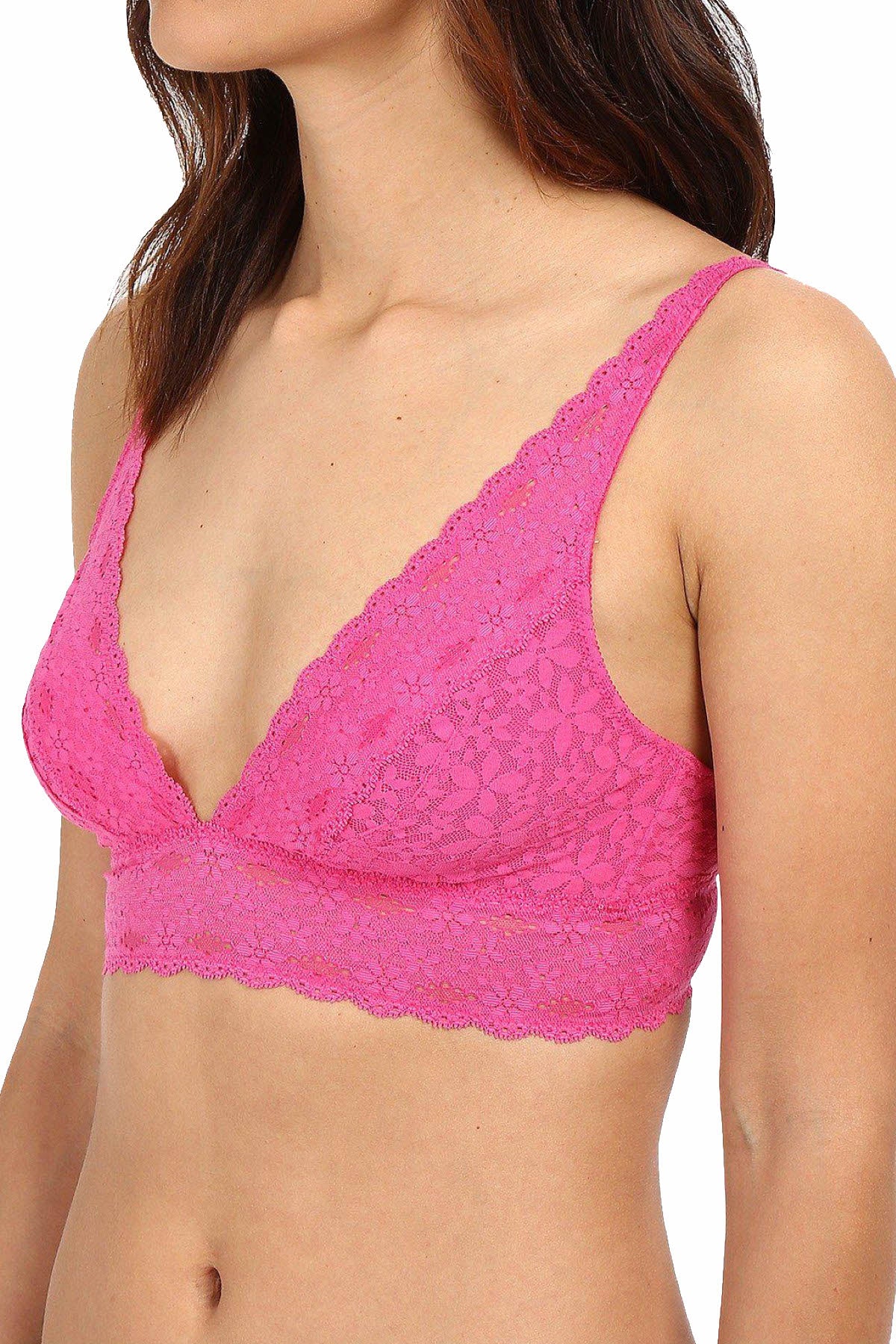 Wacoal Halo Lace Convertible Soft Cup Bralette in Fuchsia