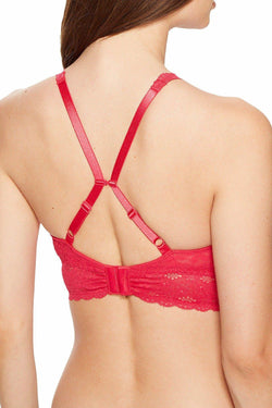 Wacoal Halo Lace Convertible Soft Cup Bralette in Love Potion thumbnail 2
