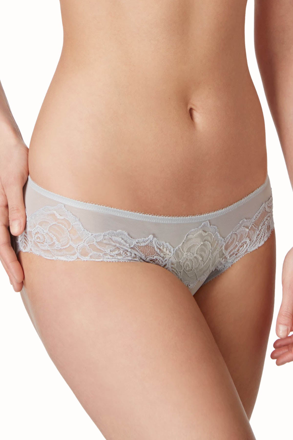 Wacoal High-Rise-Grey Sheer-Enough Lace Hipster Panty