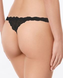 Wacoal Vivid Encounter Lace-waist Thong 842295 Black thumbnail 2