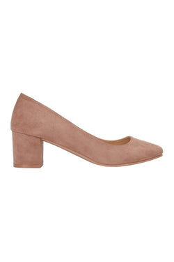 Wanted Taupe Amelia Block-Heel Pumps thumbnail 2