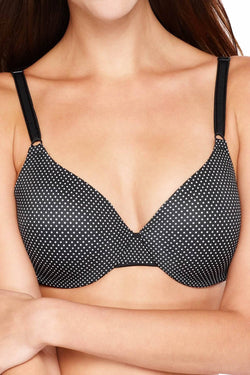 Warner's Black/White Polka-Dot 'This-Is-Not-A-Bra' Full-Coverage T-shirt Bra thumbnail 2