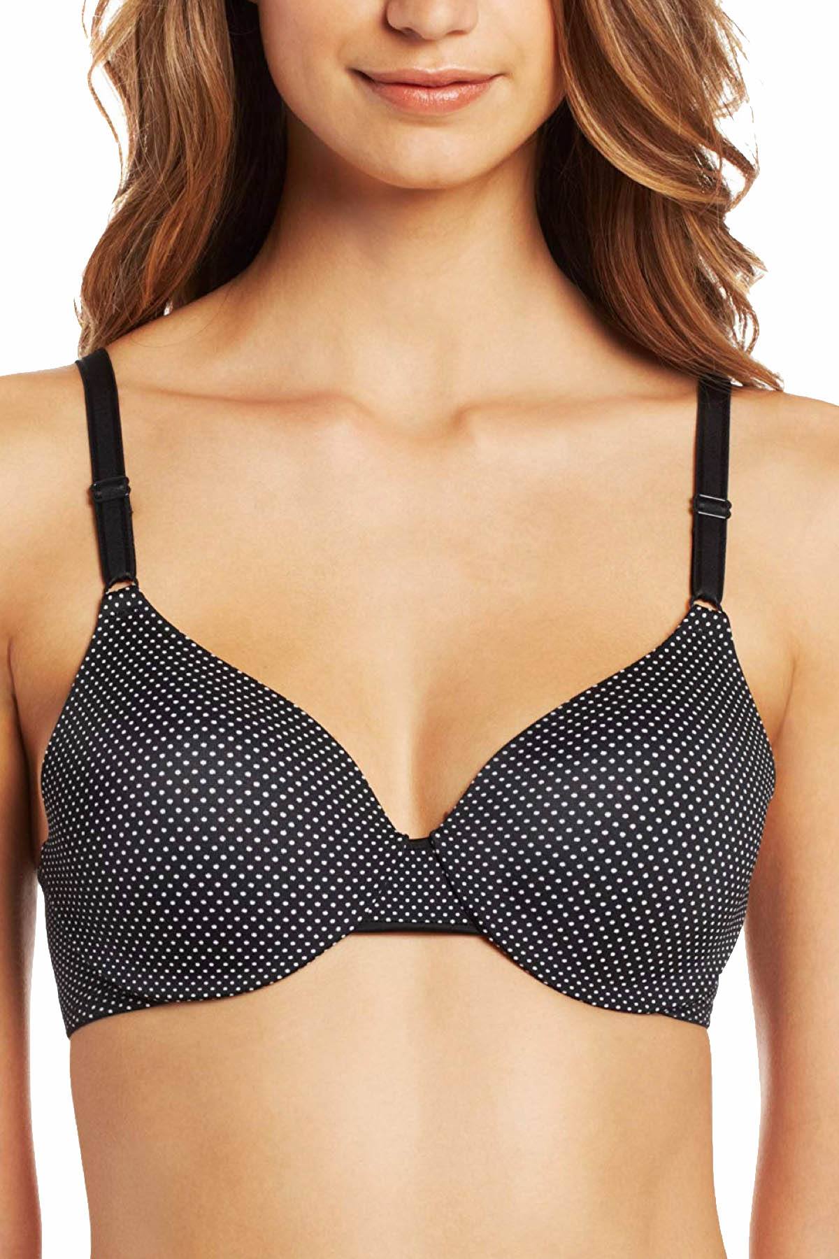 Warner's Black/White Polka-Dot 'This-Is-Not-A-Bra' Full-Coverage T-shirt Bra