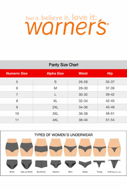 Warner's Graphite No Muffin Top Hipster With Lace thumbnail 2