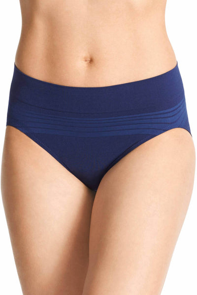 Warner's Navy No-Pinching No-Problems Striped Seamless Hipster