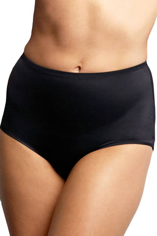 Warner's No Wedgies No Worries Modern Brief Panty in Rich Black