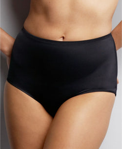 Warner's No Wedgies No Worries Modern Brief Panty in Rich Black thumbnail 2