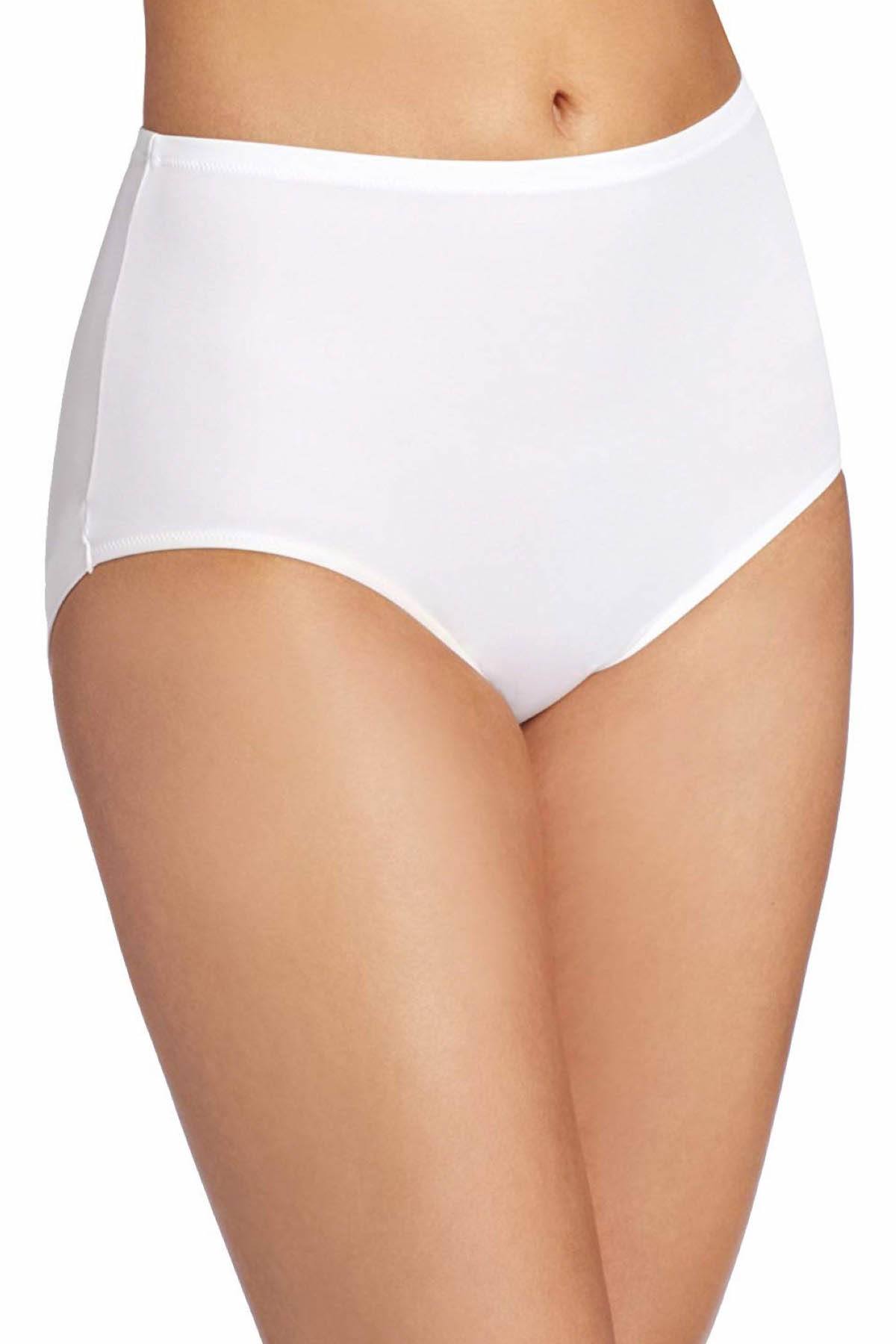 Warner's White No-Wedgies No-Worries Modern Brief Panty