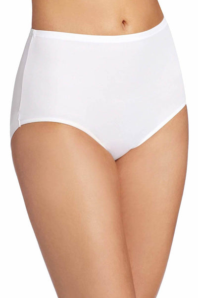 Warner's White No-Wedgies No-Worries Modern Brief Panty