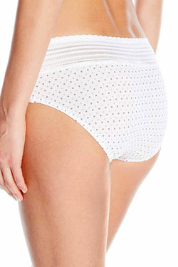Warners Grey Dot-Print No-Pinches No-Problems Lace/Cotton Hipster thumbnail 3