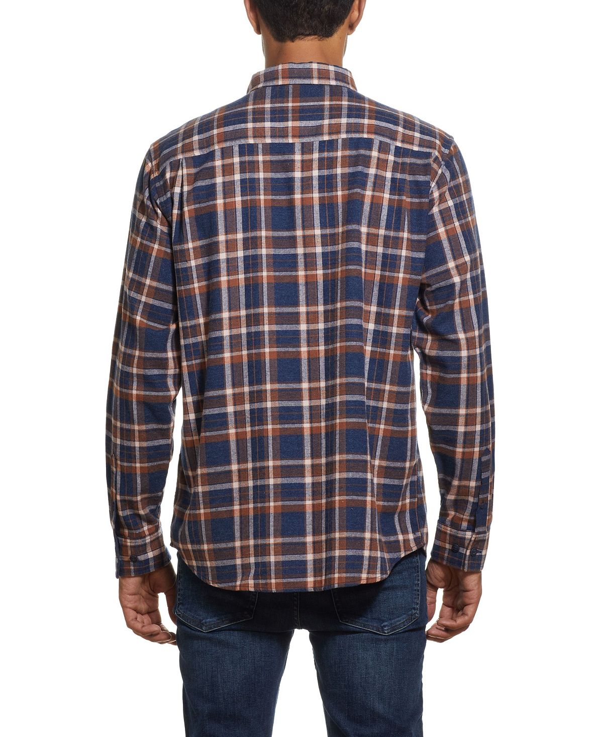 Weatherproof Vintage Antique Plaid Flannel Shirt Estate Blue