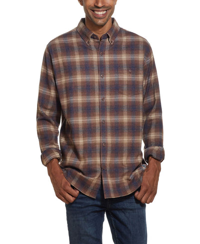 Weatherproof Vintage Antique Plaid Flannel Shirt Nutmeg