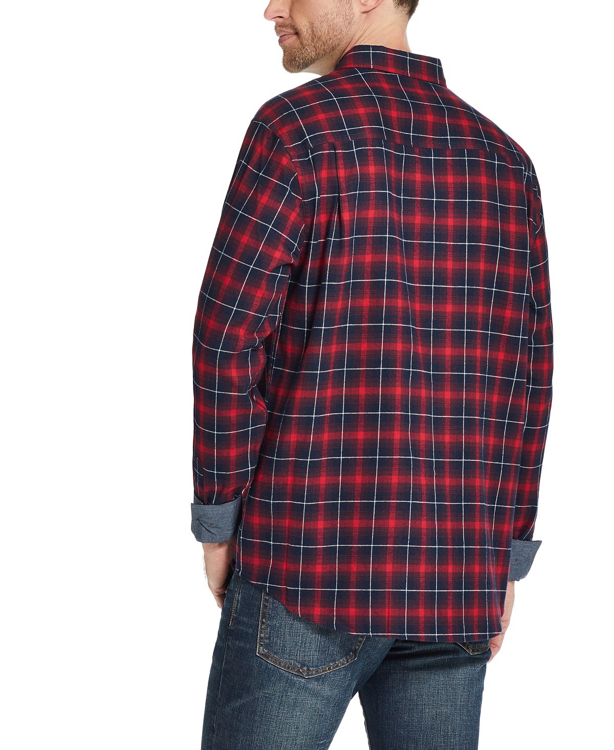 Weatherproof Vintage Brushed Antique Flannel Plaid Shirt Admiral