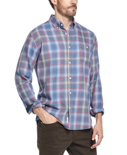 Weatherproof Vintage Button-down Plaid Shirt Sapphire thumbnail 2