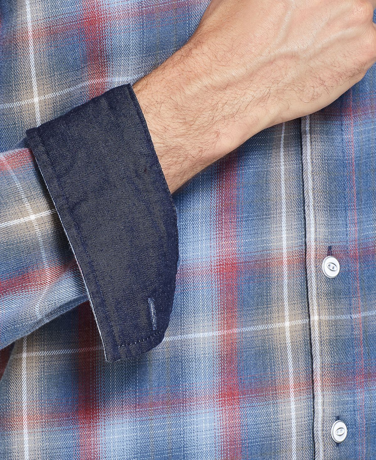 Weatherproof Vintage Button-down Plaid Shirt Sapphire