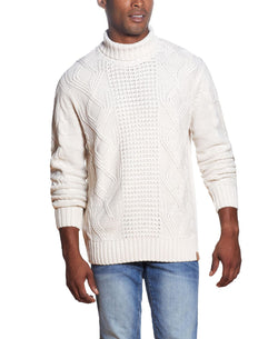 Weatherproof Vintage Chunky Turtleneck Sweater Ecru thumbnail 1