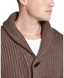 Weatherproof Vintage Jersey Lined Cardigan With Toggles Taupe Heather thumbnail 3