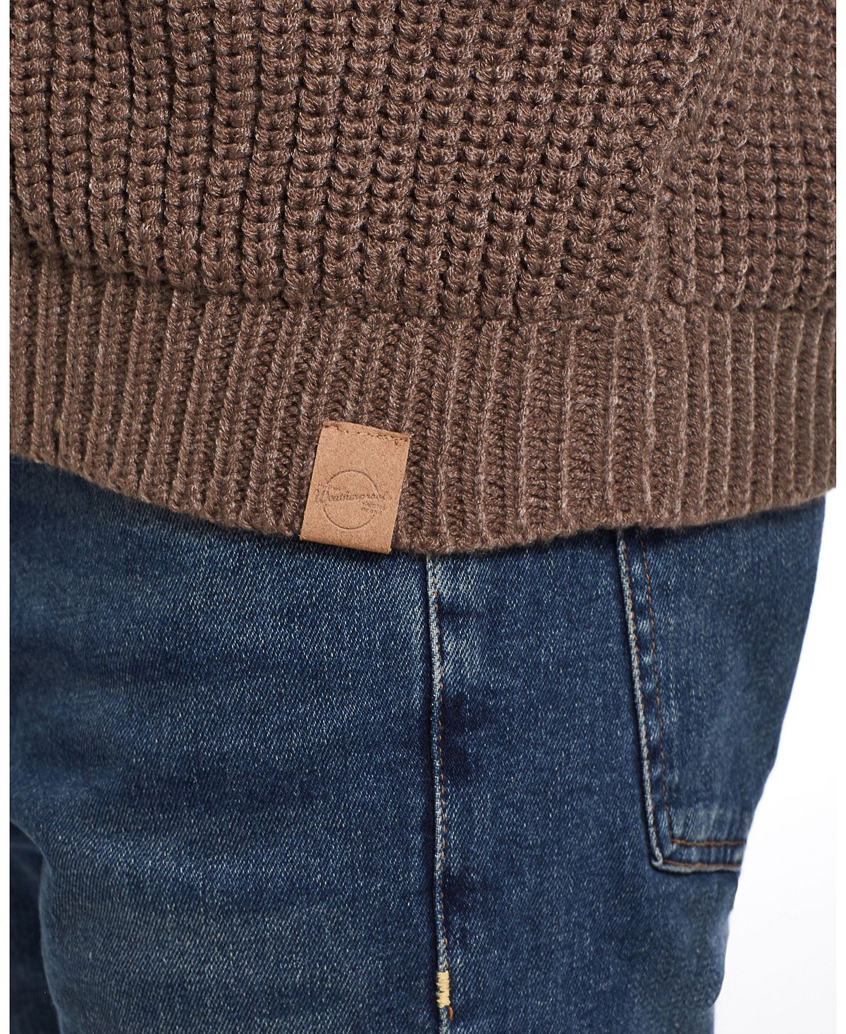 Weatherproof Vintage Jersey Lined Cardigan With Toggles Taupe Heather