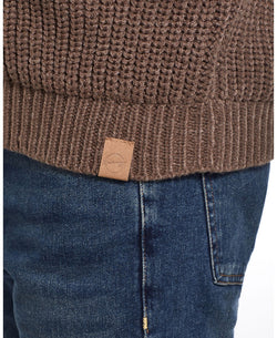 Weatherproof Vintage Jersey Lined Cardigan With Toggles Taupe Heather thumbnail 4