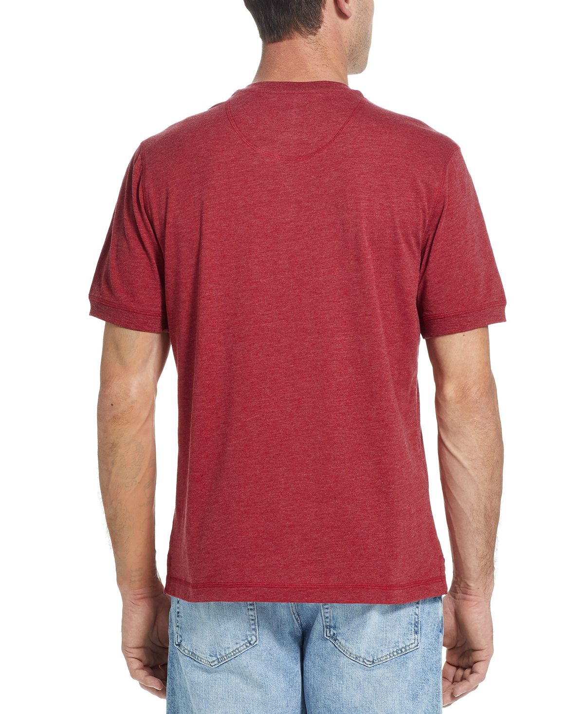 Weatherproof Vintage Melange Henley T-shirt Rio Red