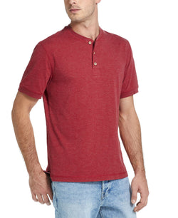 Weatherproof Vintage Melange Henley T-shirt Rio Red thumbnail 4