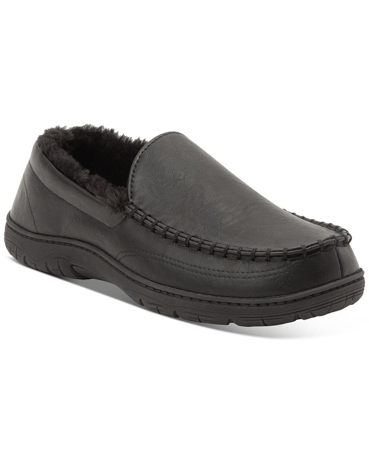 Weatherproof Vintage Moccasin Slippers Black