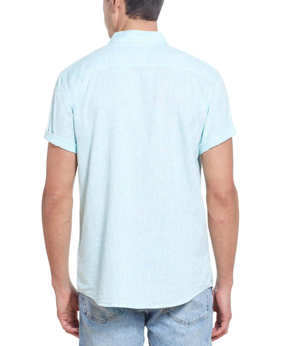 Weatherproof Vintage Solid Short Sleeves Shirt Mint