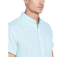 Weatherproof Vintage Solid Short Sleeves Shirt Mint thumbnail 4