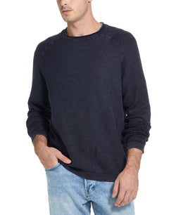 Weatherproof Vintage Stonewashed Textured Sweater Blue Nights thumbnail 1