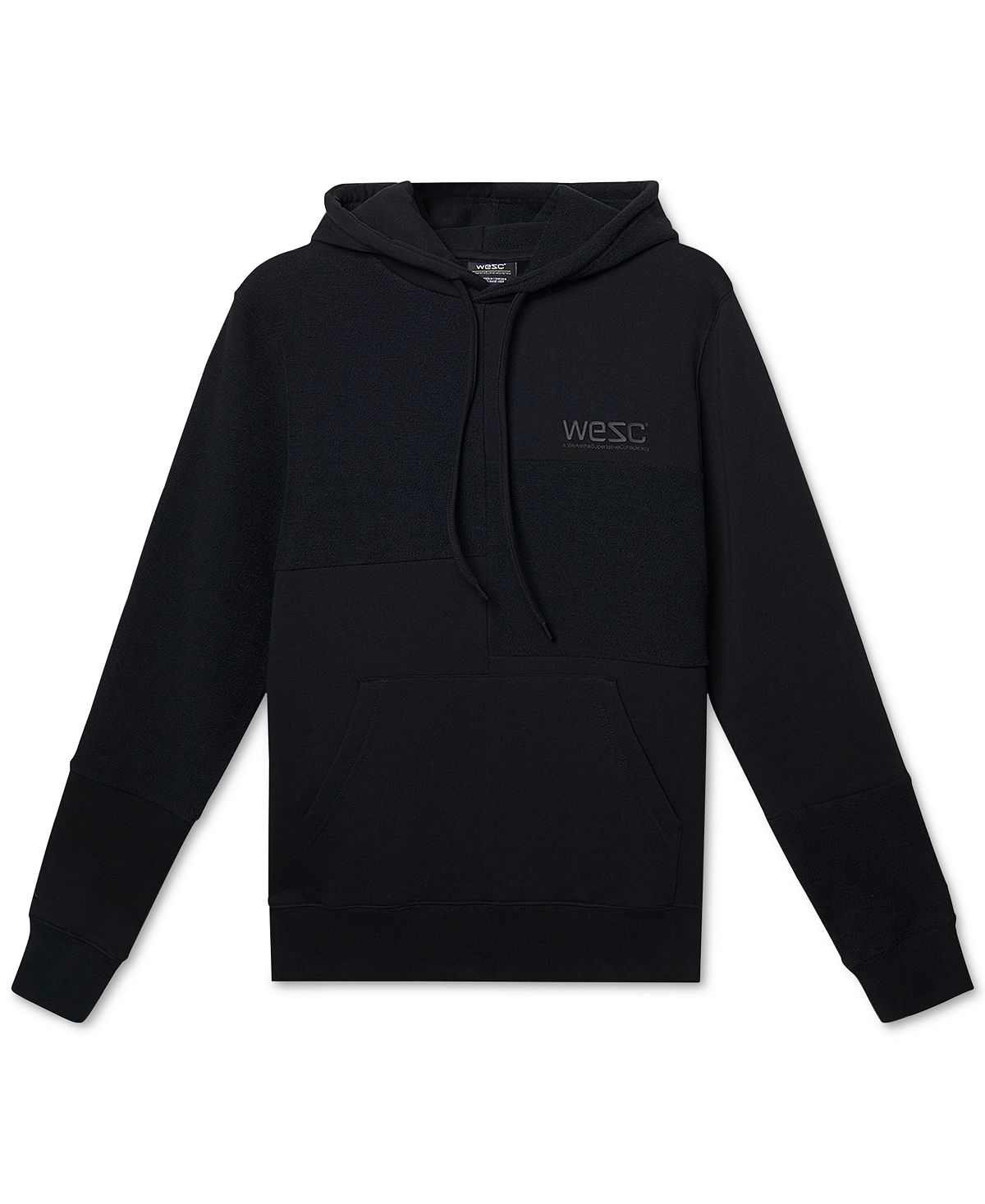 Wesc French Terry Patchwork Hoodie Black