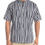 Wesc Short-sleeve Striped Regular Fit Button-down Shirt Navy Blazer
