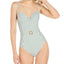 Weworewhat Striped Danielle Underwire One-piece Swimsuit Jadeite