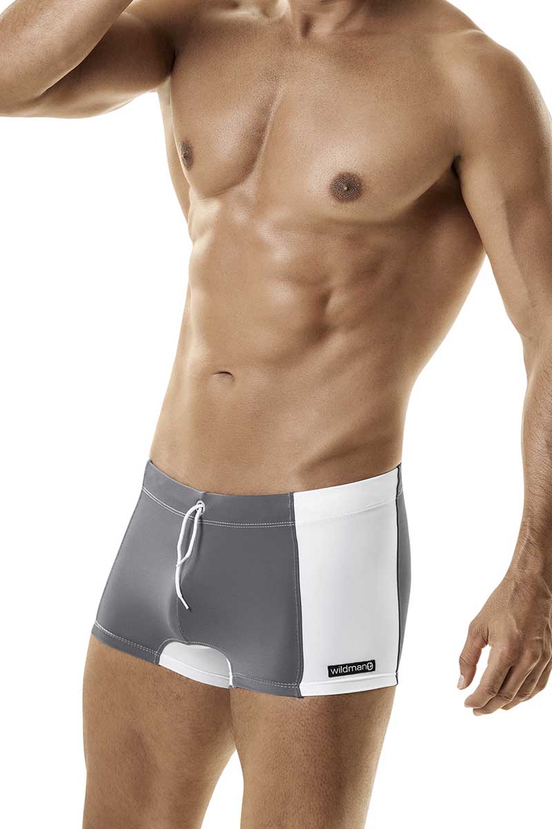 WildmanT Grey Pontus Swim Square Cut