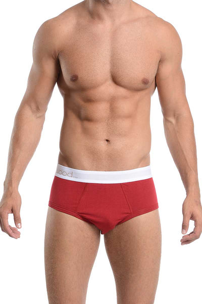 Wood Crimson Red Classic Brief